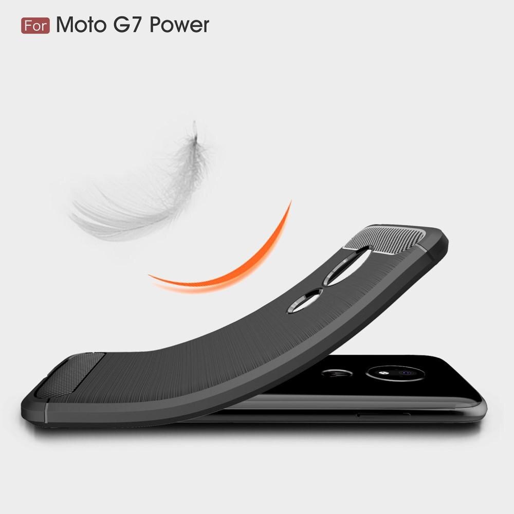 Brushed TPU Deksel Motorola Moto G7 Power Black