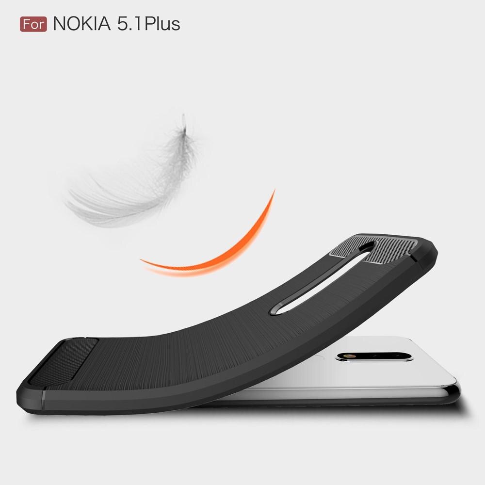 Brushed TPU Deksel Nokia 5.1 Plus black