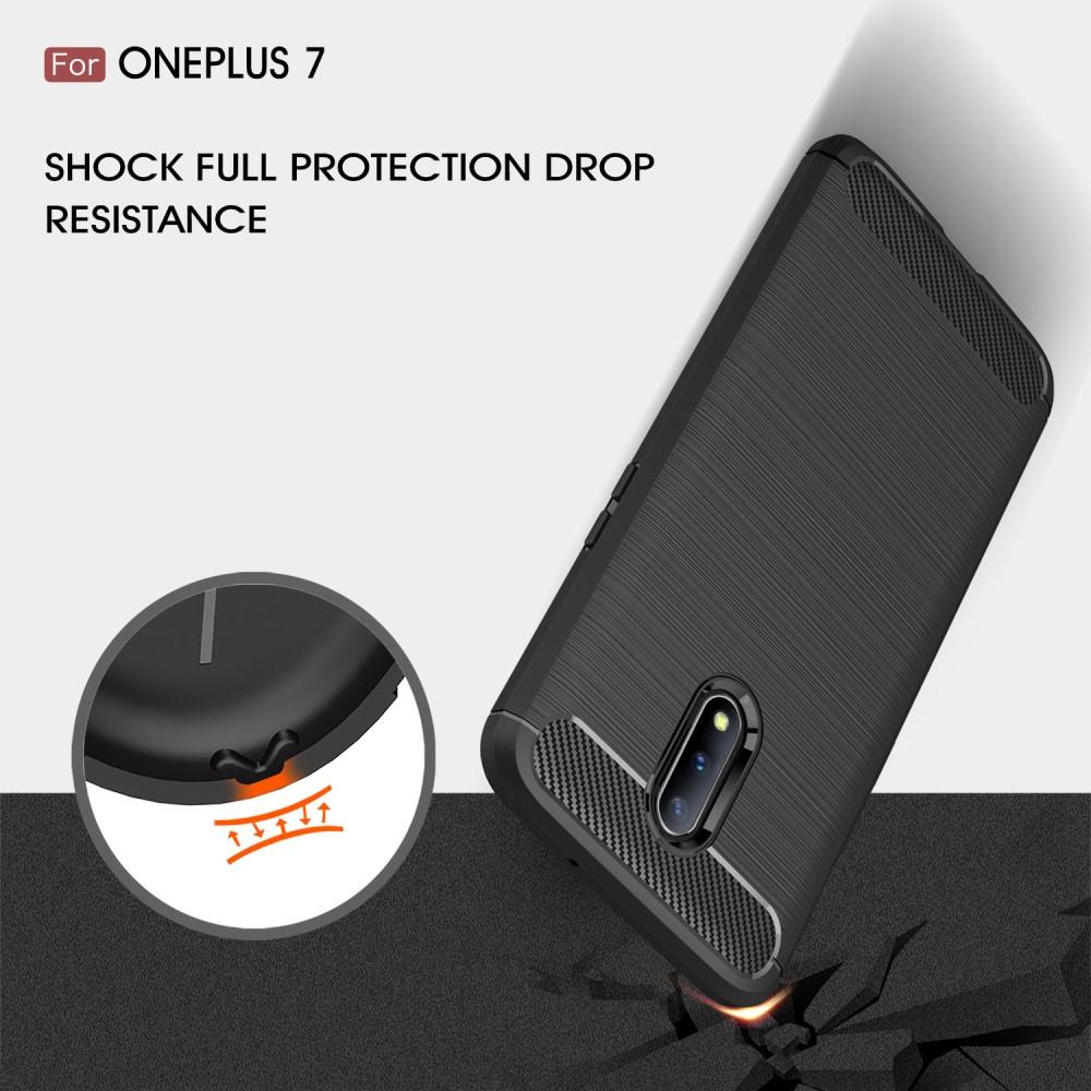 Brushed TPU Deksel OnePlus 7 Black