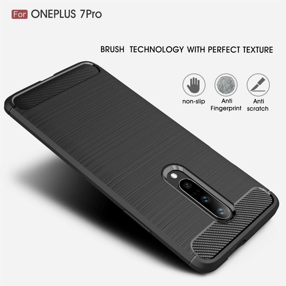 Brushed TPU Deksel OnePlus 7 Pro Black