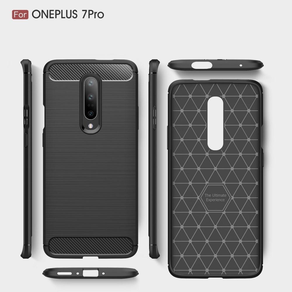 Brushed TPU Deksel OnePlus 7 Pro Black