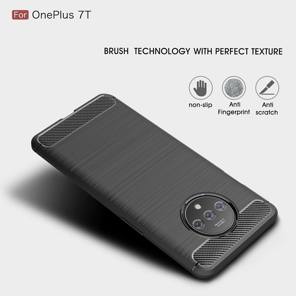 Brushed TPU Deksel OnePlus 7T Black