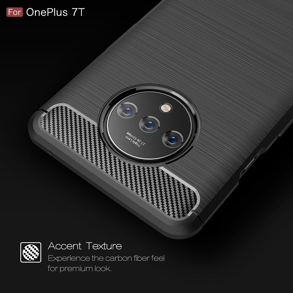 Brushed TPU Deksel OnePlus 7T Black