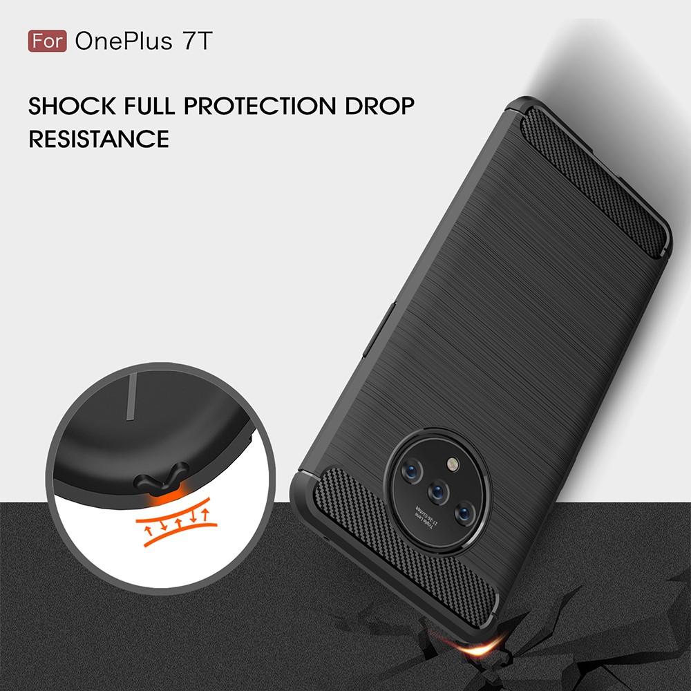 Brushed TPU Deksel OnePlus 7T Black