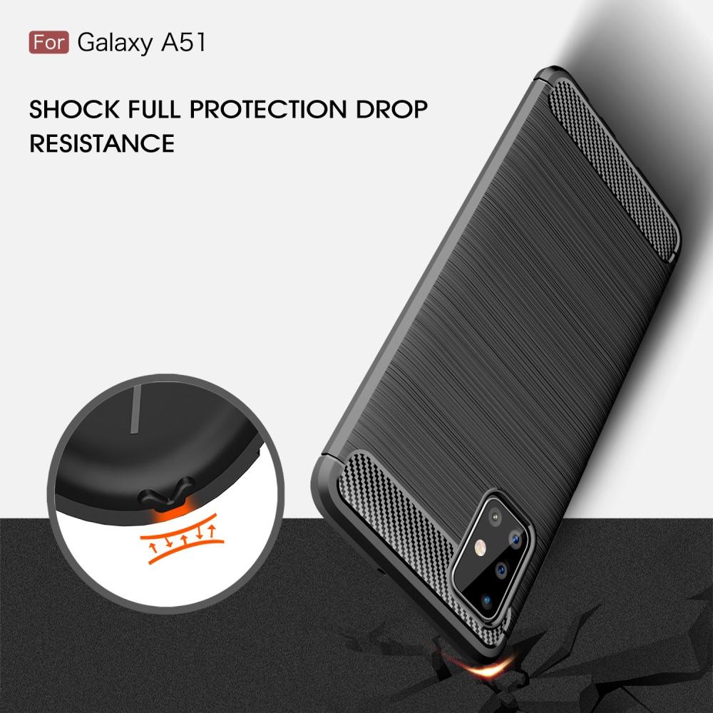 Samsung Galaxy A51 Deksel TPU Brushed Svart