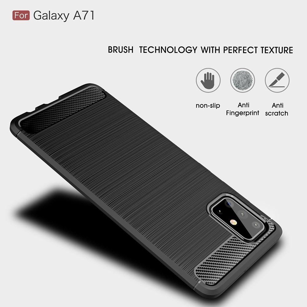 Samsung Galaxy A71 Deksel TPU Brushed Svart