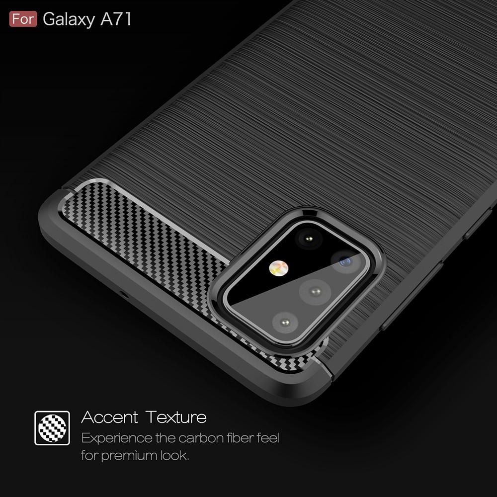 Brushed TPU Deksel Samsung Galaxy A71 Black