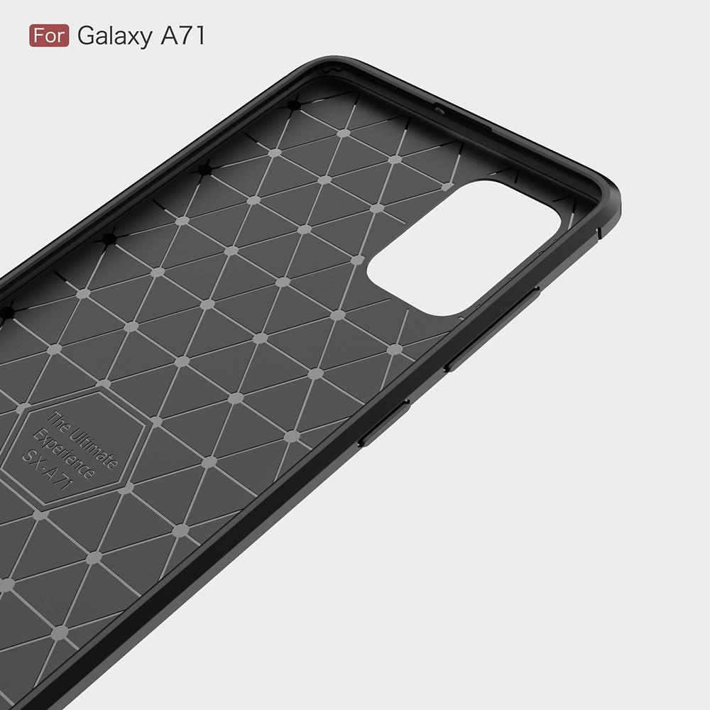 Samsung Galaxy A71 Deksel TPU Brushed Svart