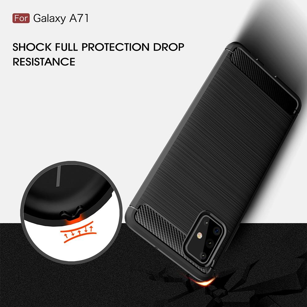 Samsung Galaxy A71 Deksel TPU Brushed Svart