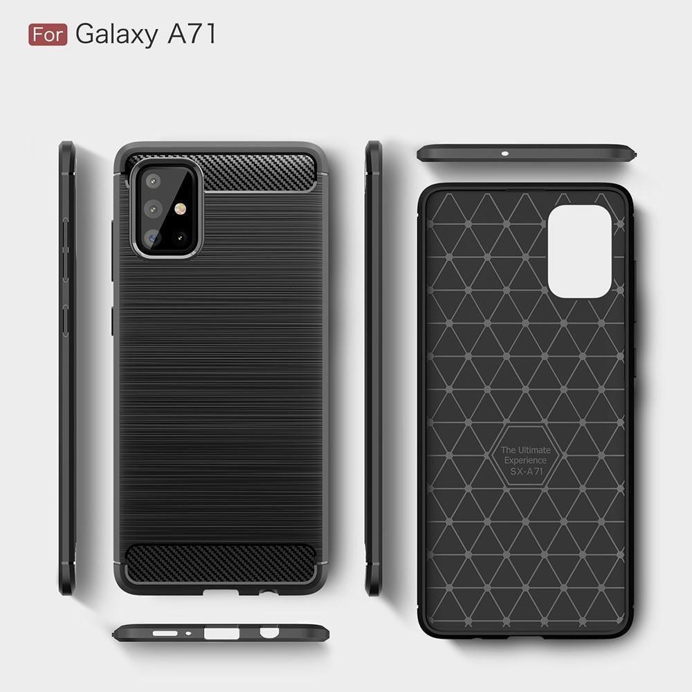 Samsung Galaxy A71 Deksel TPU Brushed Svart