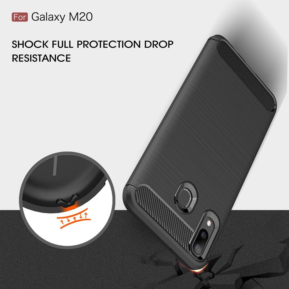 Brushed TPU Deksel Samsung Galaxy M20 Black