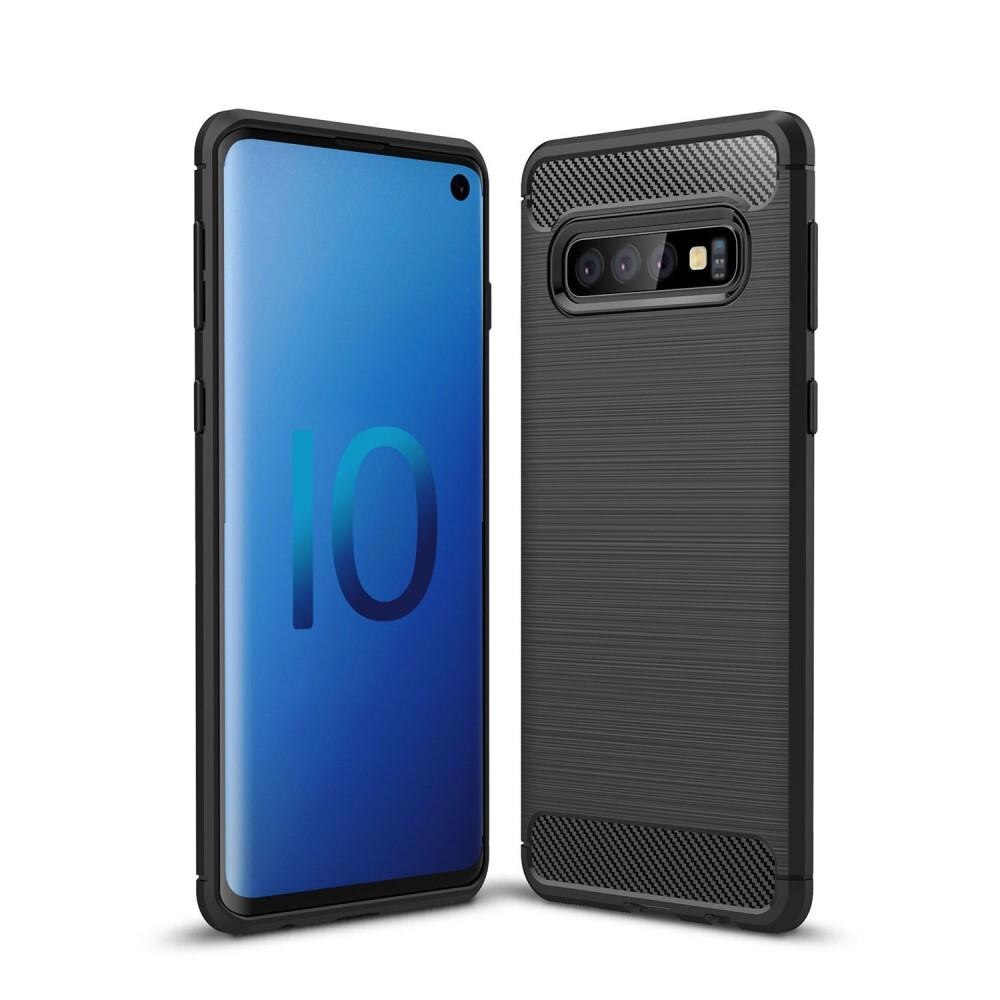 Brushed TPU Deksel Samsung Galaxy S10 black