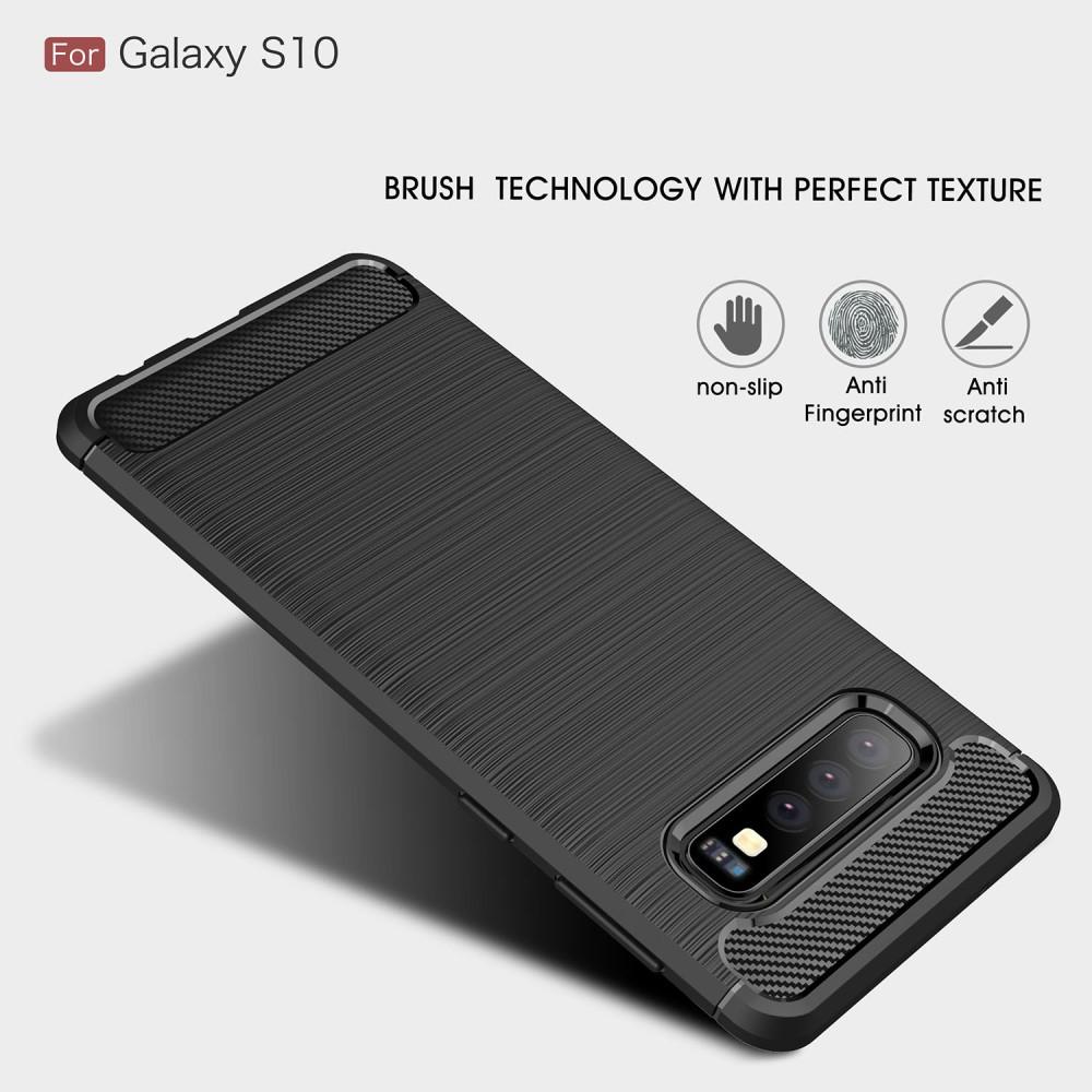 Brushed TPU Deksel Samsung Galaxy S10 black