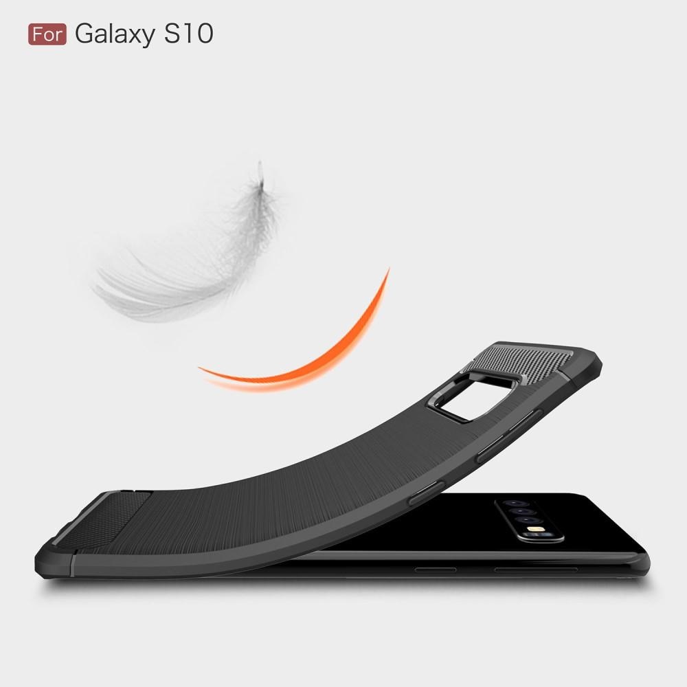 Brushed TPU Deksel Samsung Galaxy S10 black