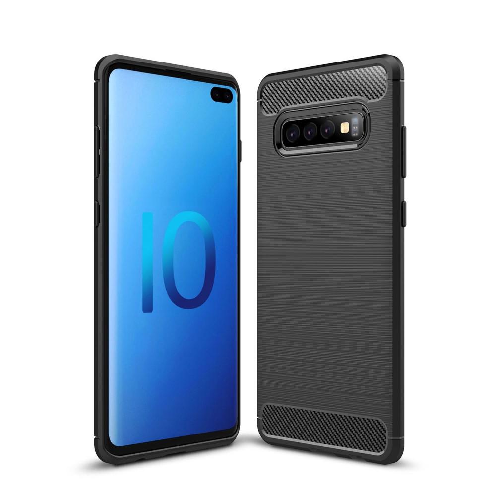 Brushed TPU Deksel Samsung Galaxy S10 Plus black