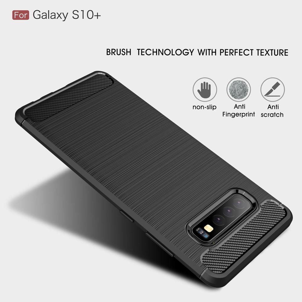 Samsung Galaxy S10 Plus Deksel TPU Brushed Svart