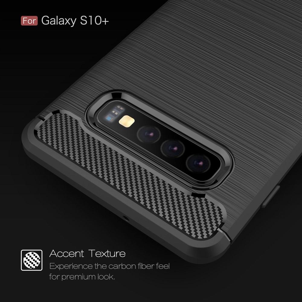 Brushed TPU Deksel Samsung Galaxy S10 Plus black