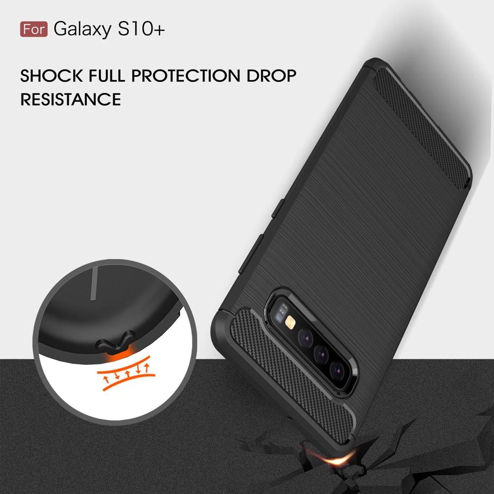 Brushed TPU Deksel Samsung Galaxy S10 Plus black