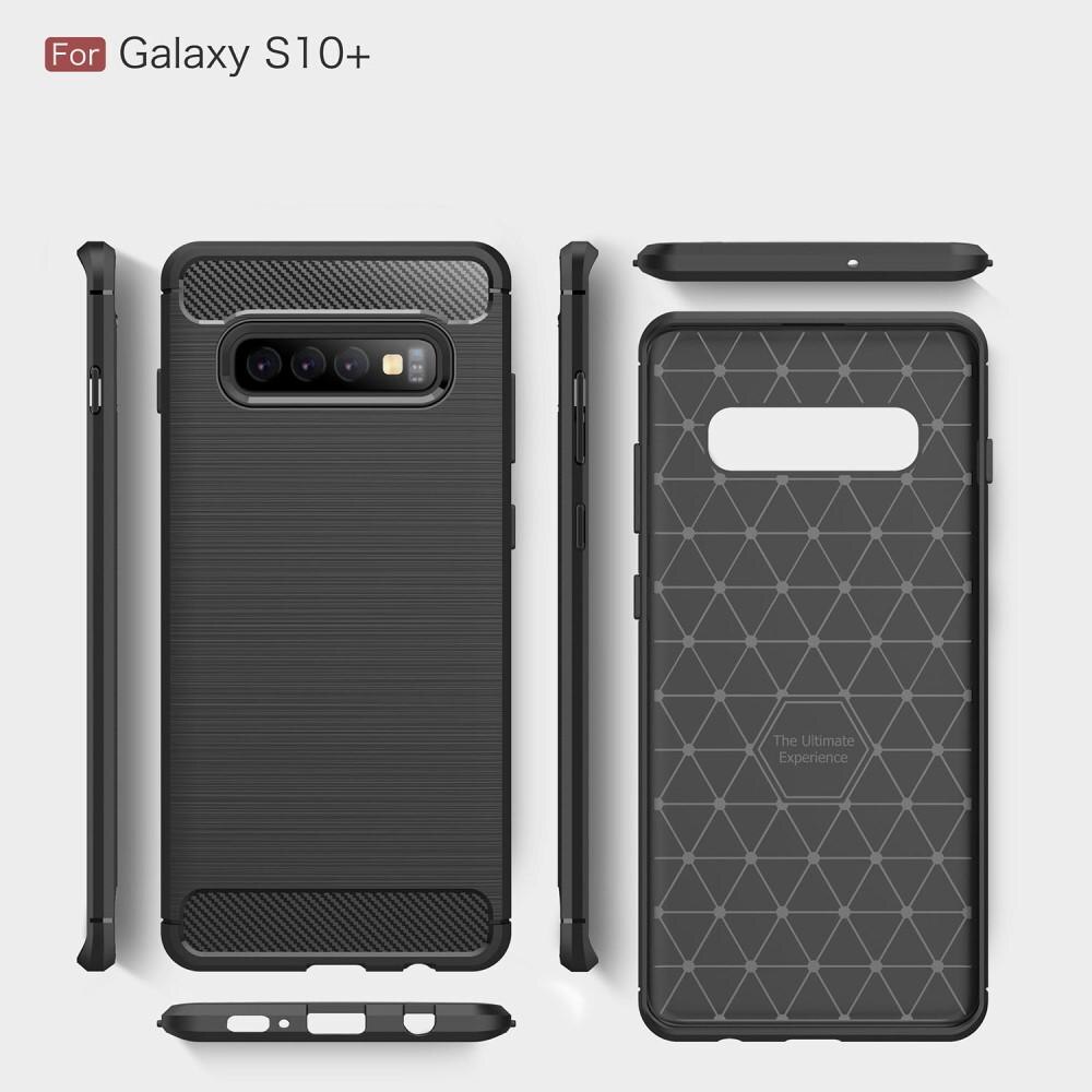 Brushed TPU Deksel Samsung Galaxy S10 Plus black