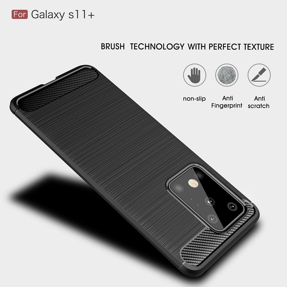 Brushed TPU Deksel Samsung Galaxy S20 Ultra Black