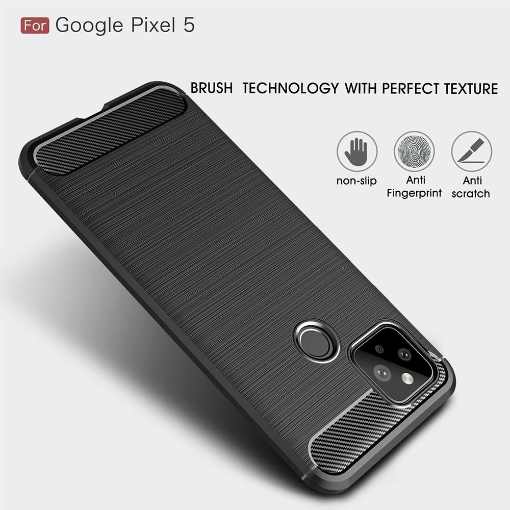 Google Pixel 5 Deksel TPU Brushed Svart