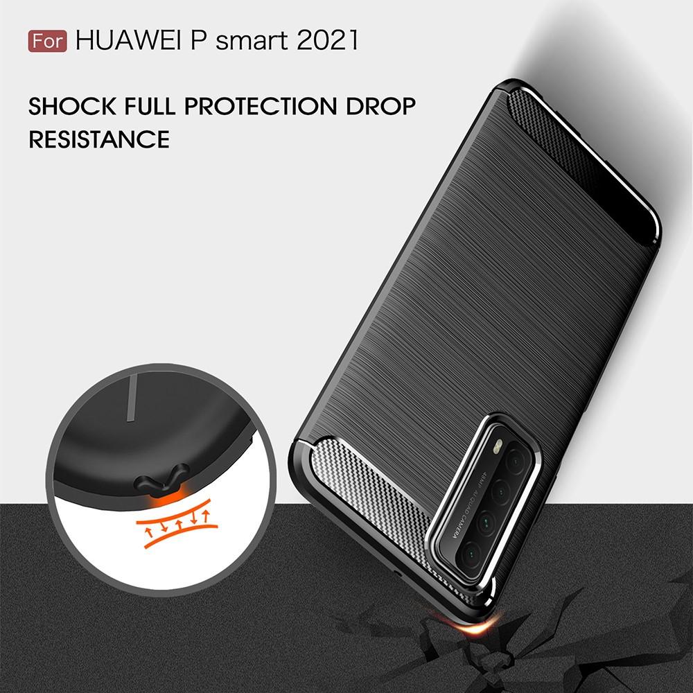 Brushed TPU Deksel Huawei P smart 2021 Black