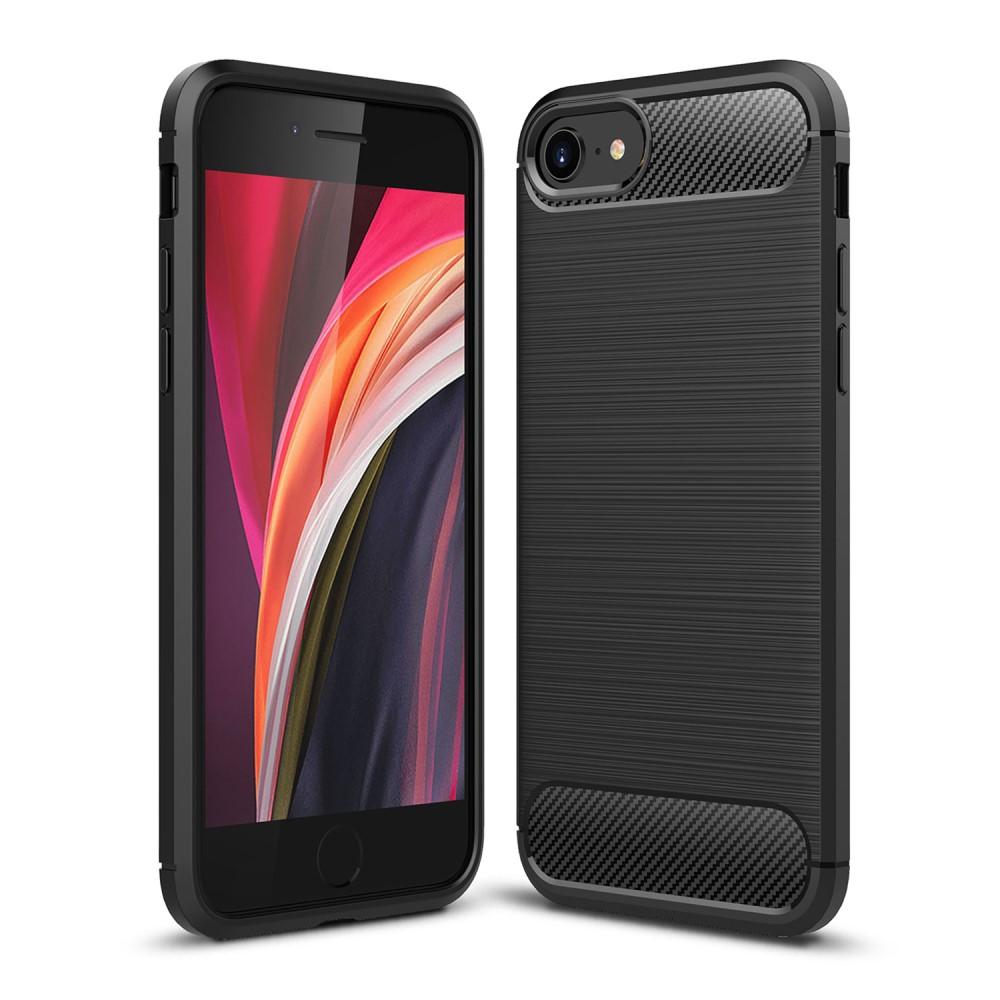 Brushed TPU Deksel Apple iPhone 7/8/SE black