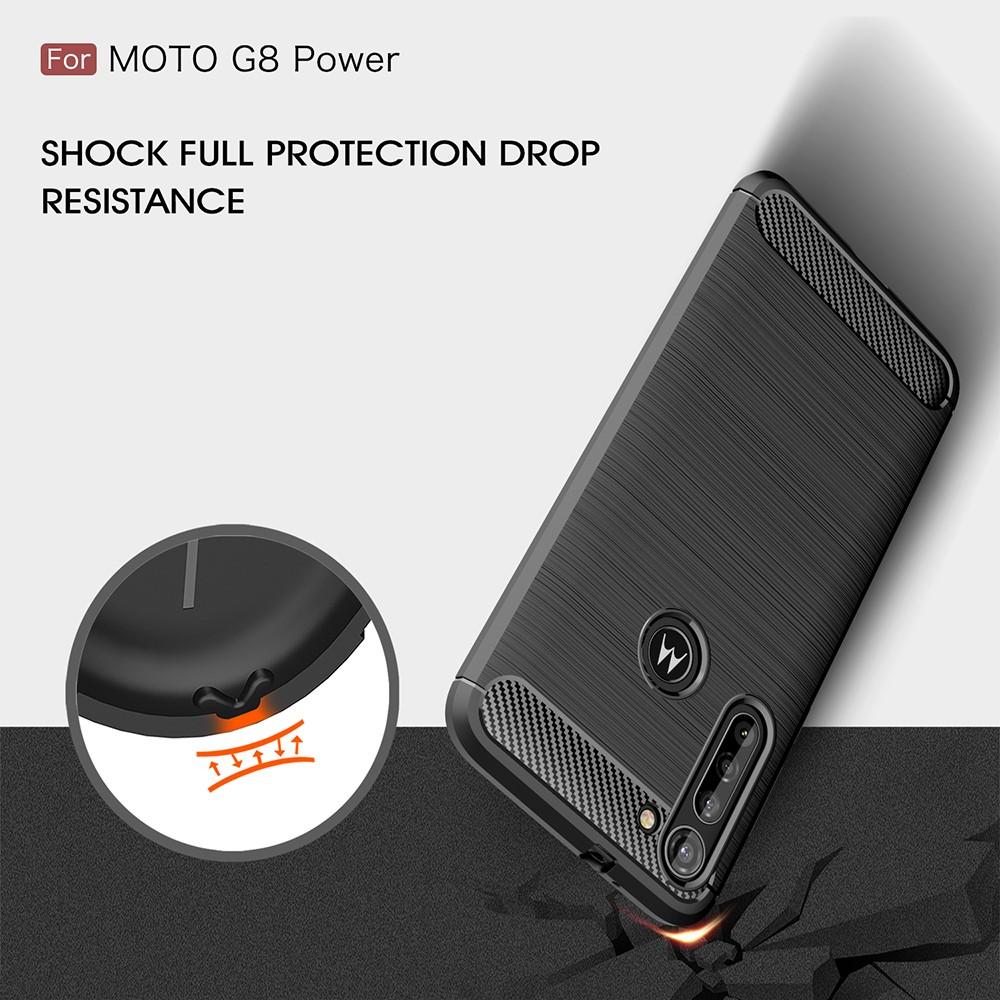 Brushed TPU Deksel Moto G8 Power Black