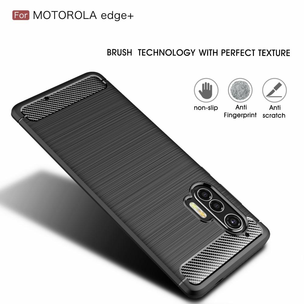 Brushed TPU Deksel Motorola Edge Plus Black