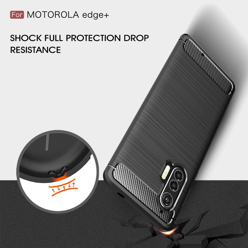 Brushed TPU Deksel Motorola Edge Plus Black