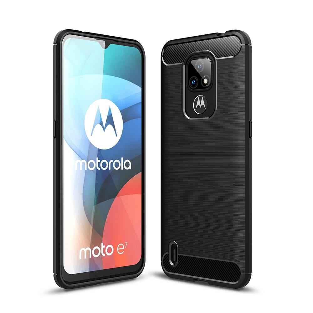 Brushed TPU Deksel Motorola Moto E7 Black