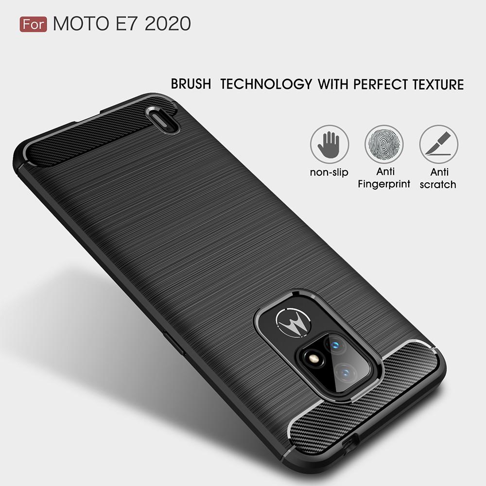 Brushed TPU Deksel Motorola Moto E7 Black