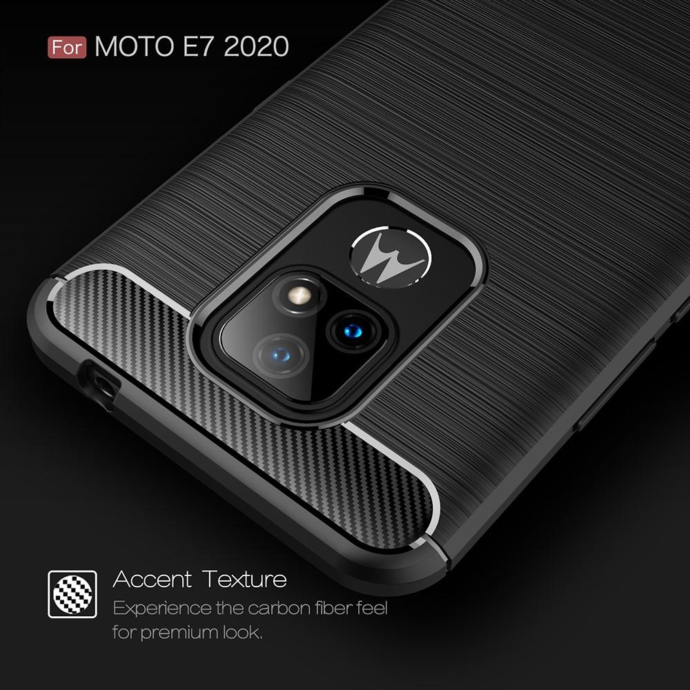 Brushed TPU Deksel Motorola Moto E7 Black