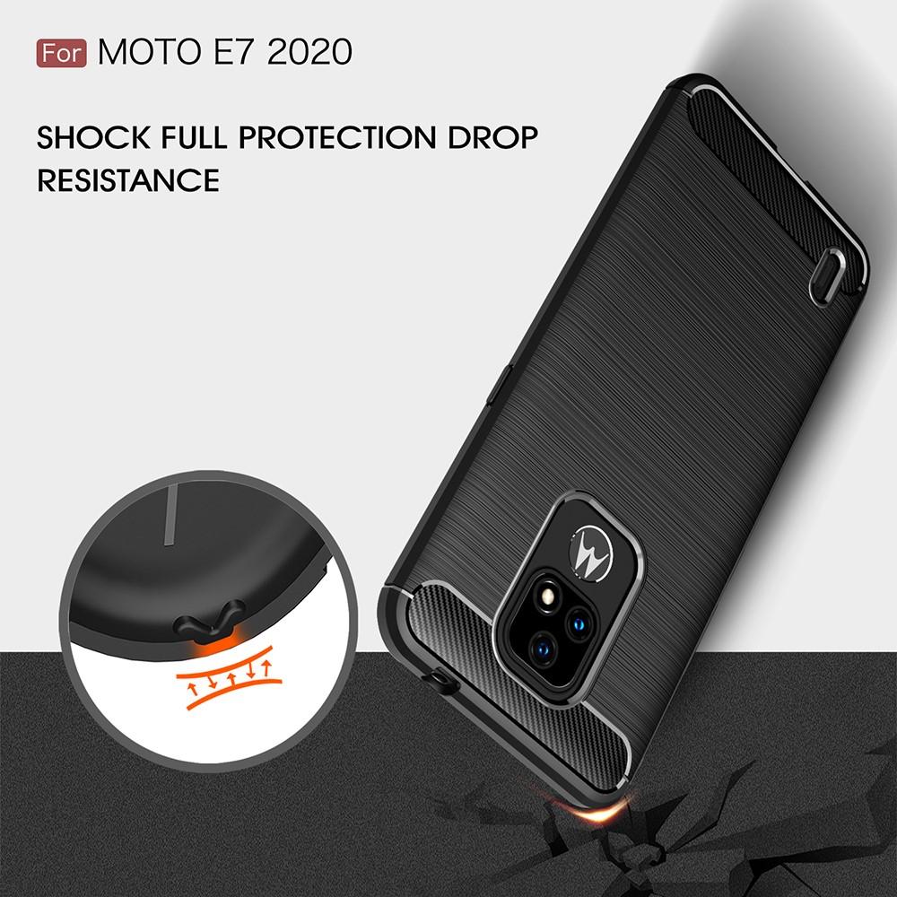 Brushed TPU Deksel Motorola Moto E7 Black