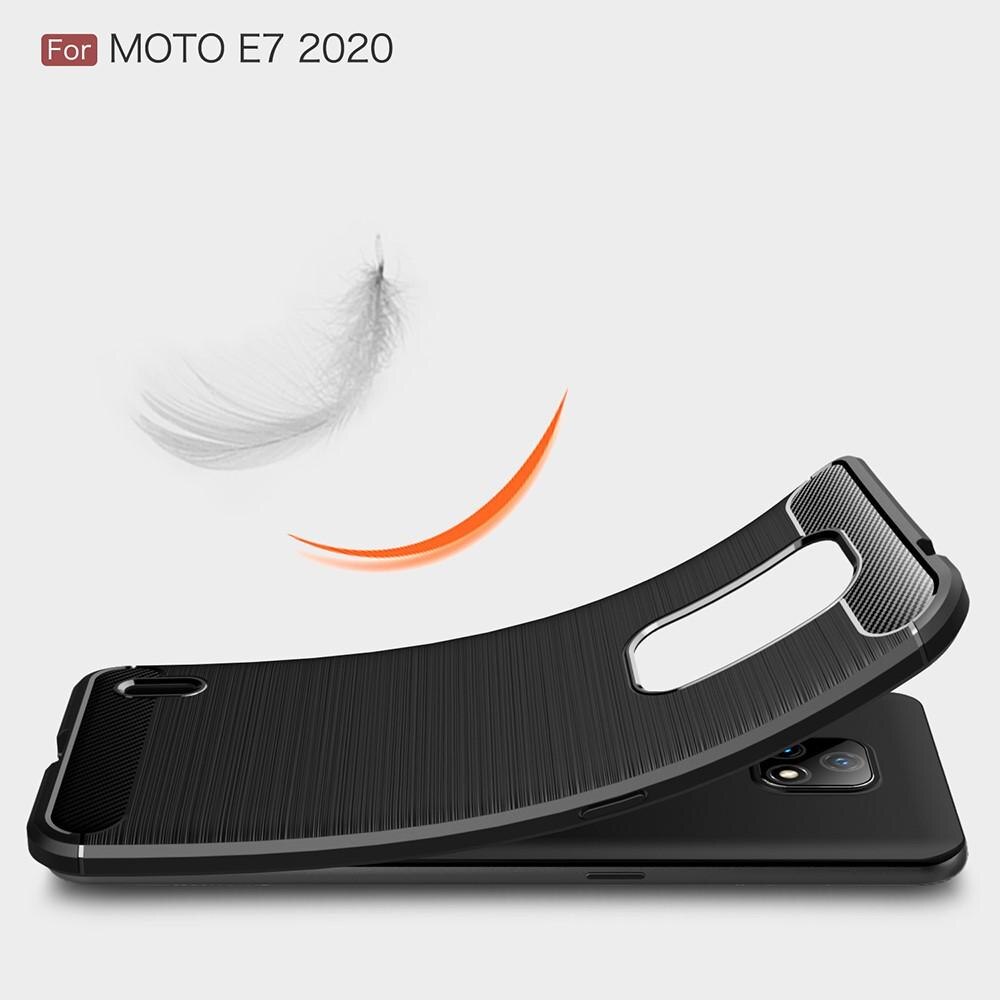 Brushed TPU Deksel Motorola Moto E7 Black