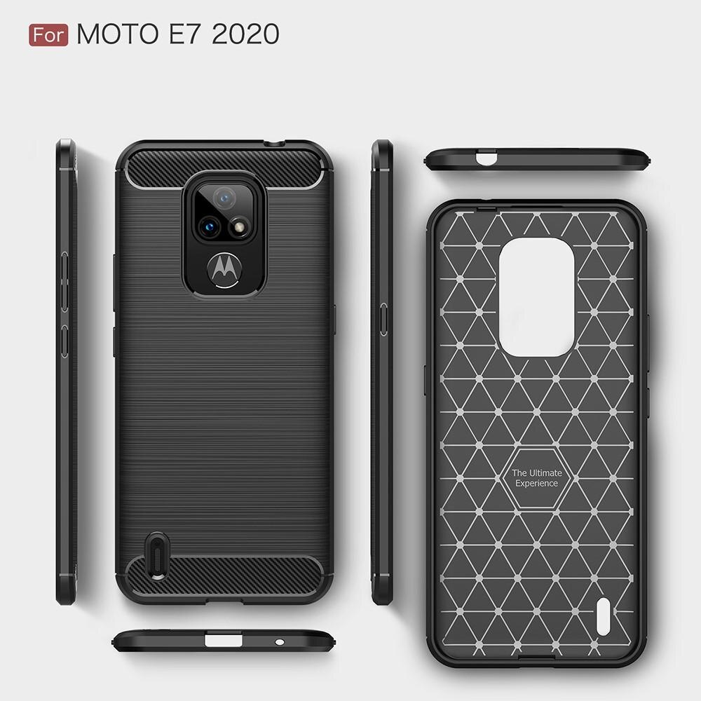 Motorola Moto E7 Deksel TPU Brushed Svart