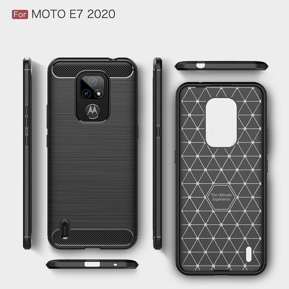 Brushed TPU Deksel Motorola Moto E7 Black