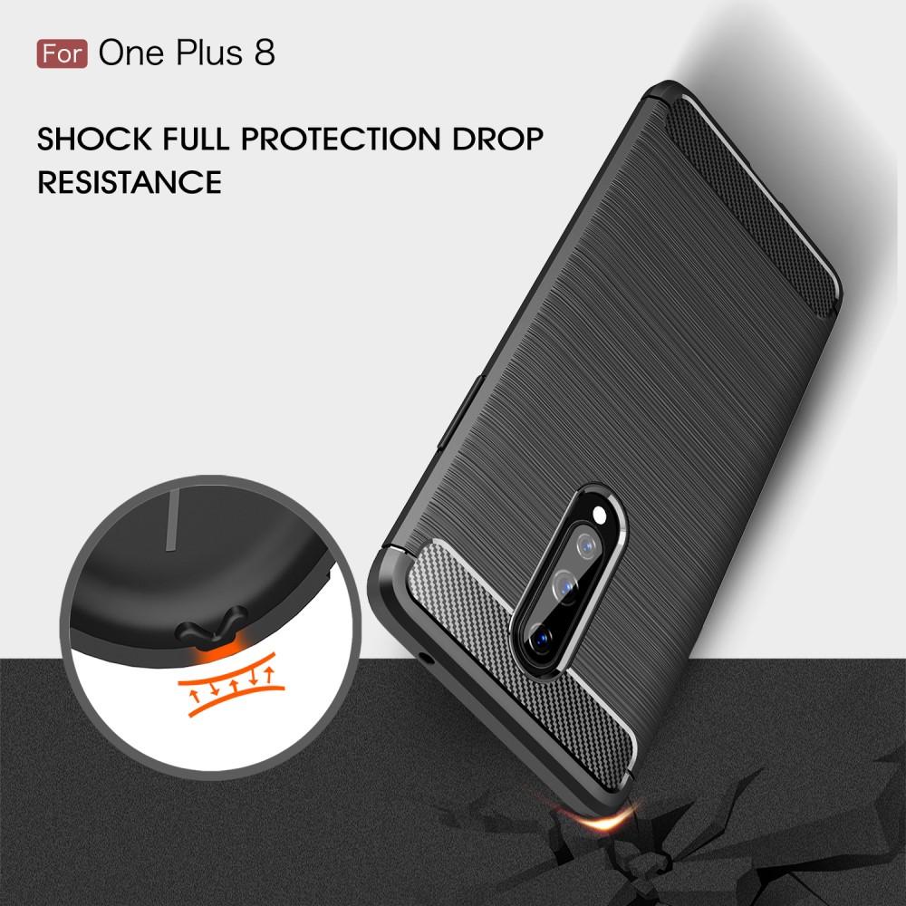 Brushed TPU Deksel OnePlus 8 Black