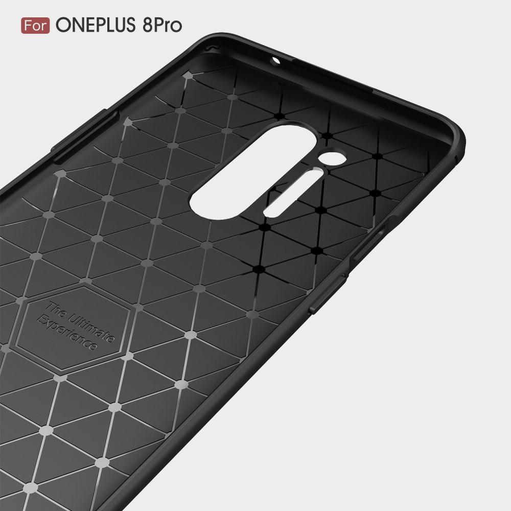 Brushed TPU Deksel OnePlus 8 Pro Black