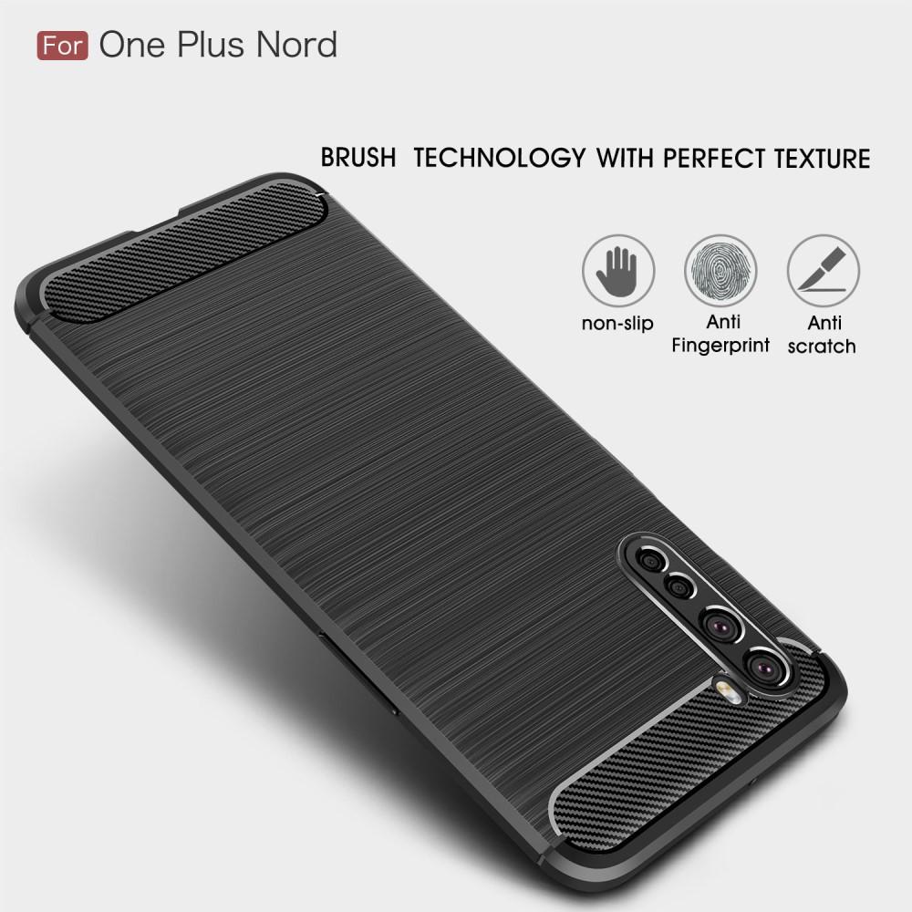 Brushed TPU Deksel OnePlus Nord Black