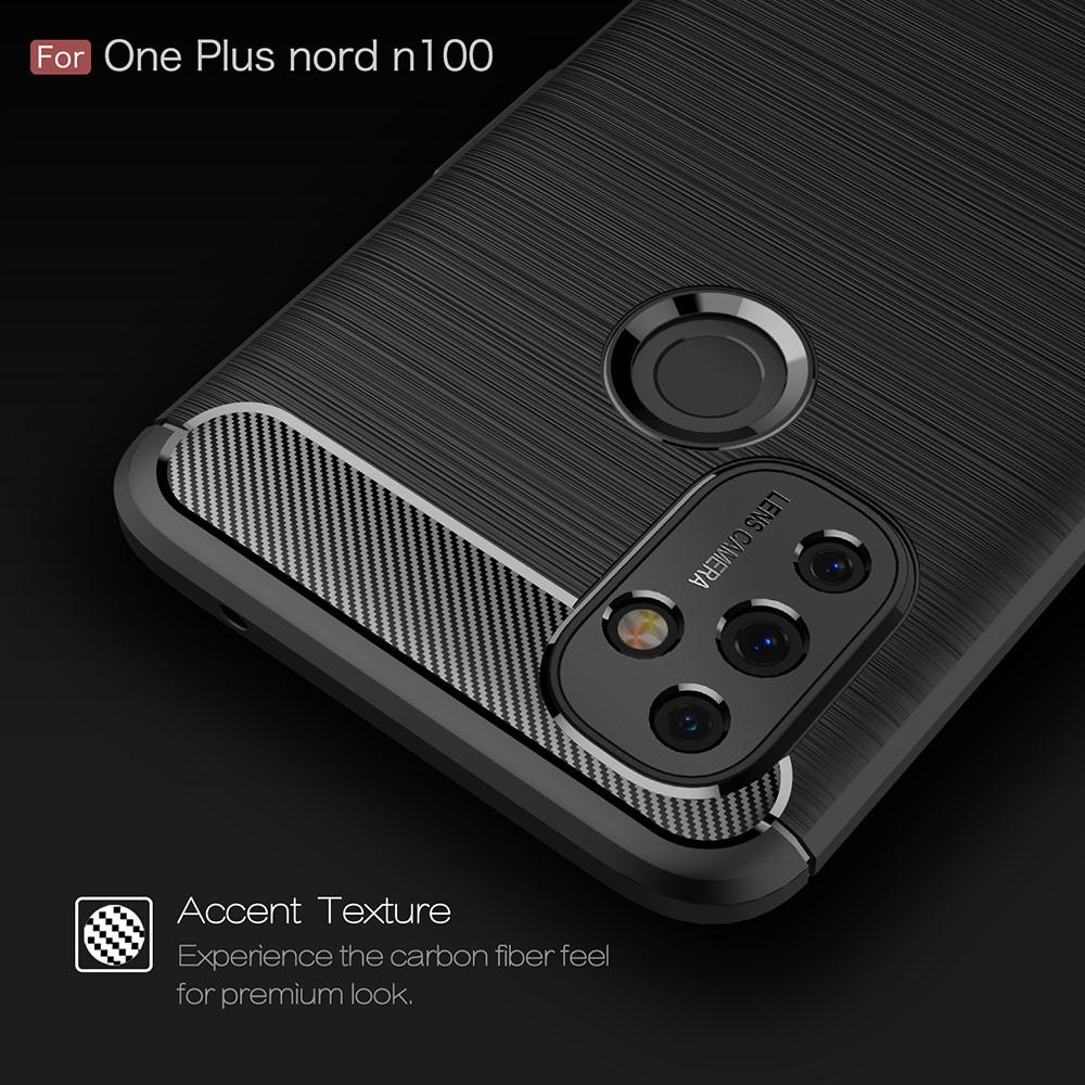 Brushed TPU Deksel  OnePlus Nord N100 Black