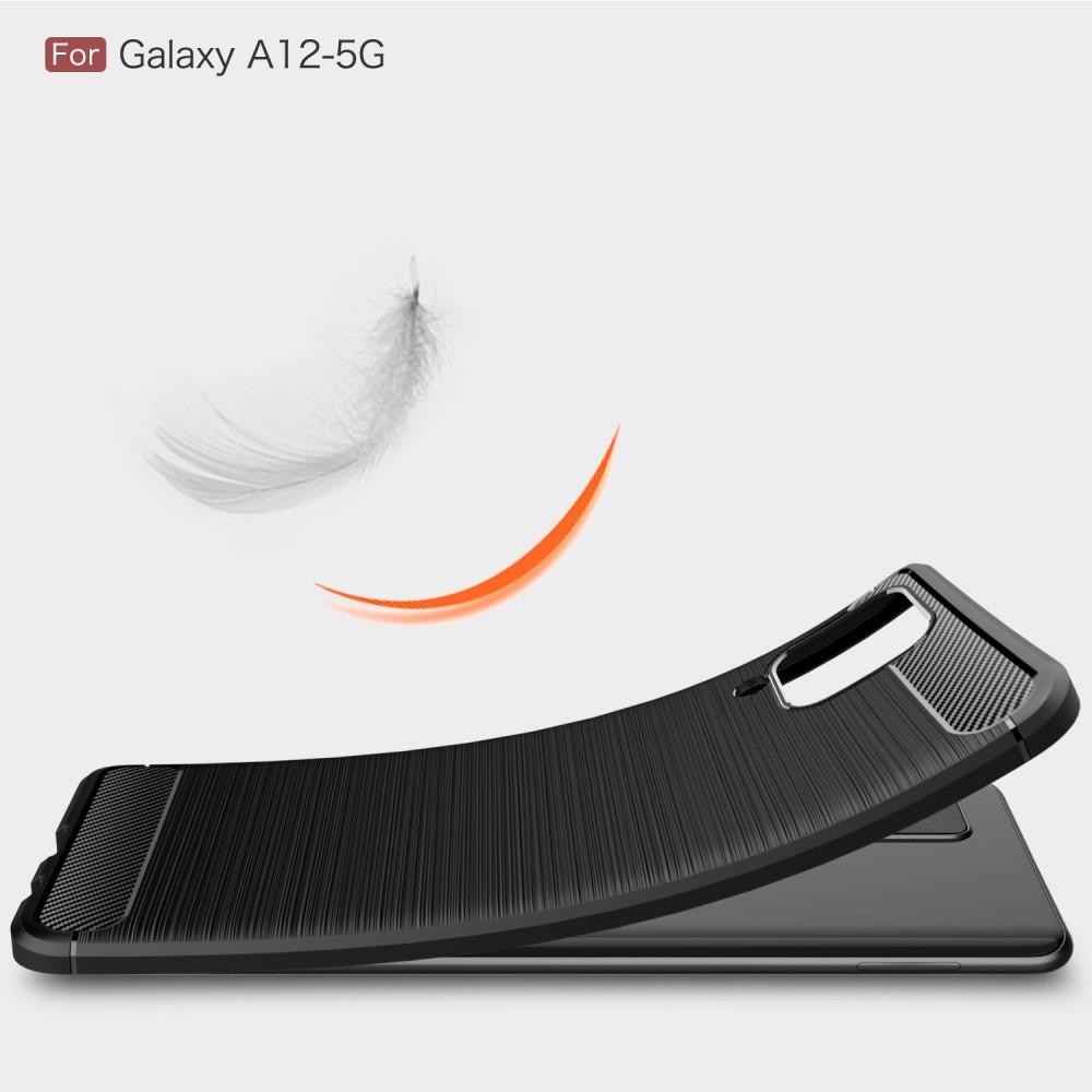 Brushed TPU Deksel Samsung Galaxy A12 Black