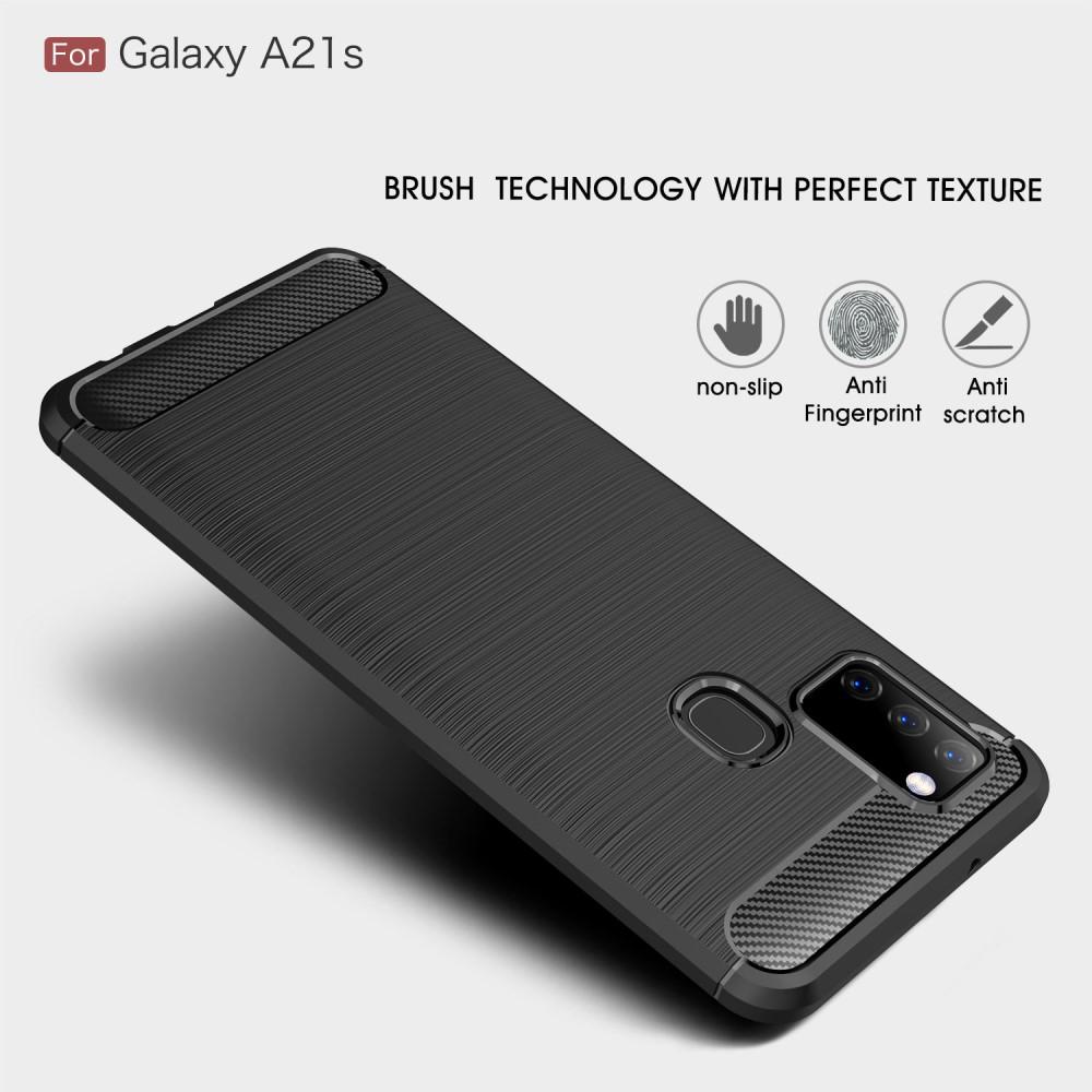 Brushed TPU Deksel Samsung Galaxy A21s Black
