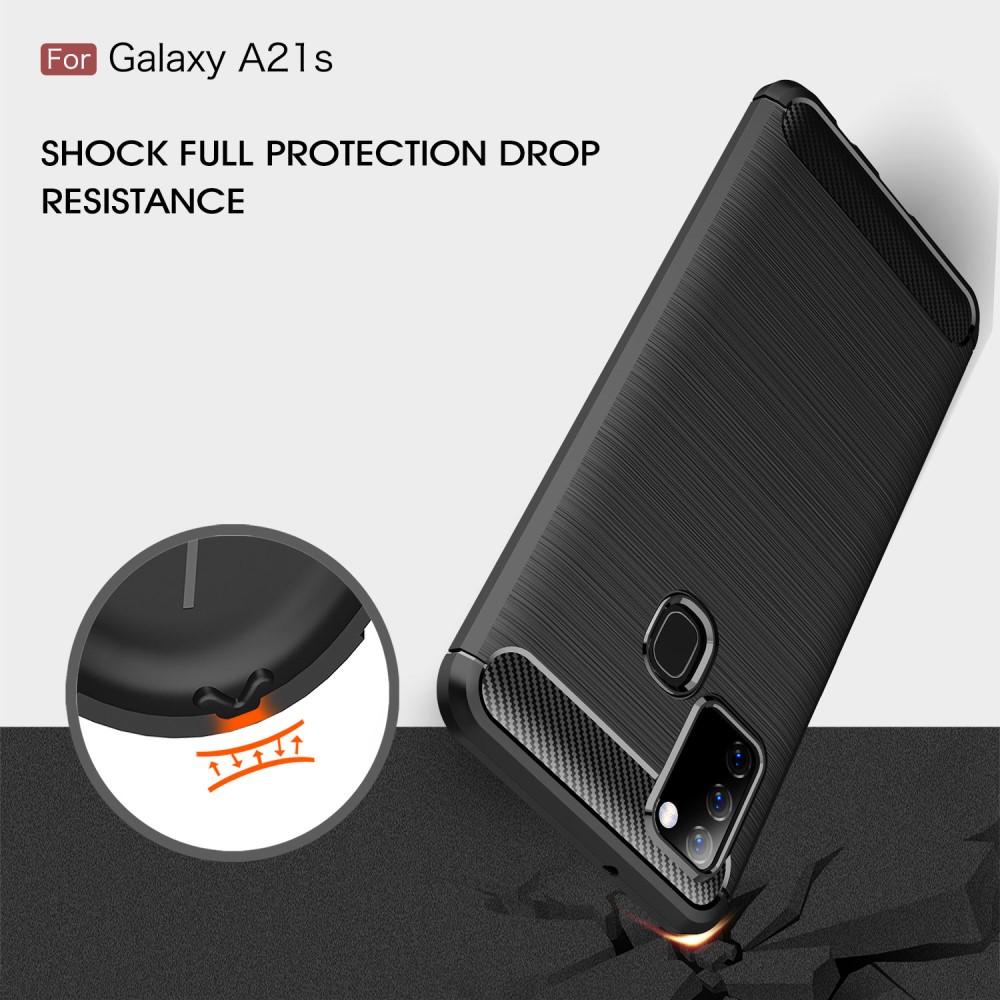 Brushed TPU Deksel Samsung Galaxy A21s Black