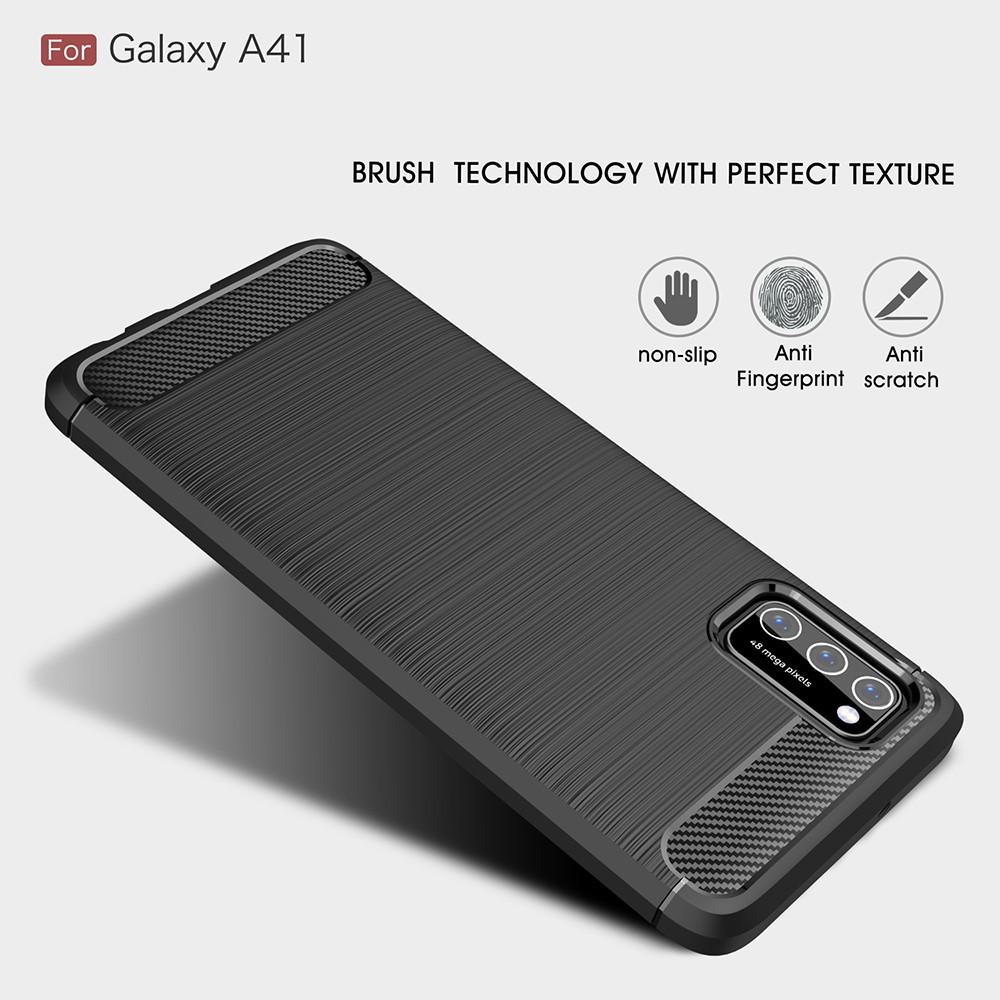 Samsung Galaxy A41 Deksel TPU Brushed Svart