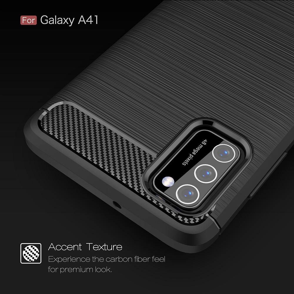 Samsung Galaxy A41 Deksel TPU Brushed Svart