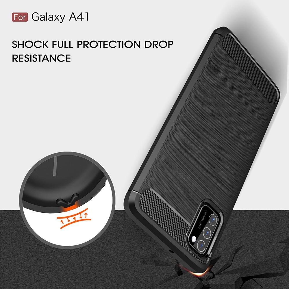 Samsung Galaxy A41 Deksel TPU Brushed Svart