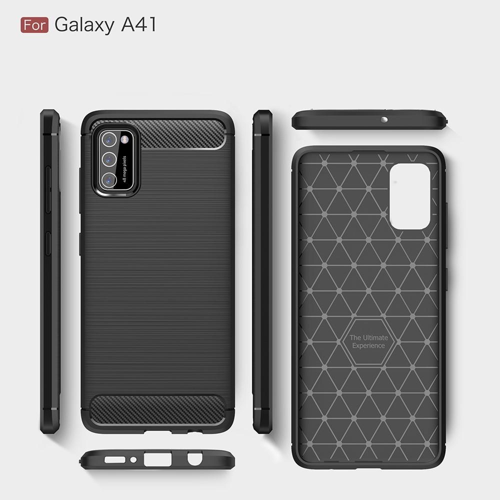 Samsung Galaxy A41 Deksel TPU Brushed Svart