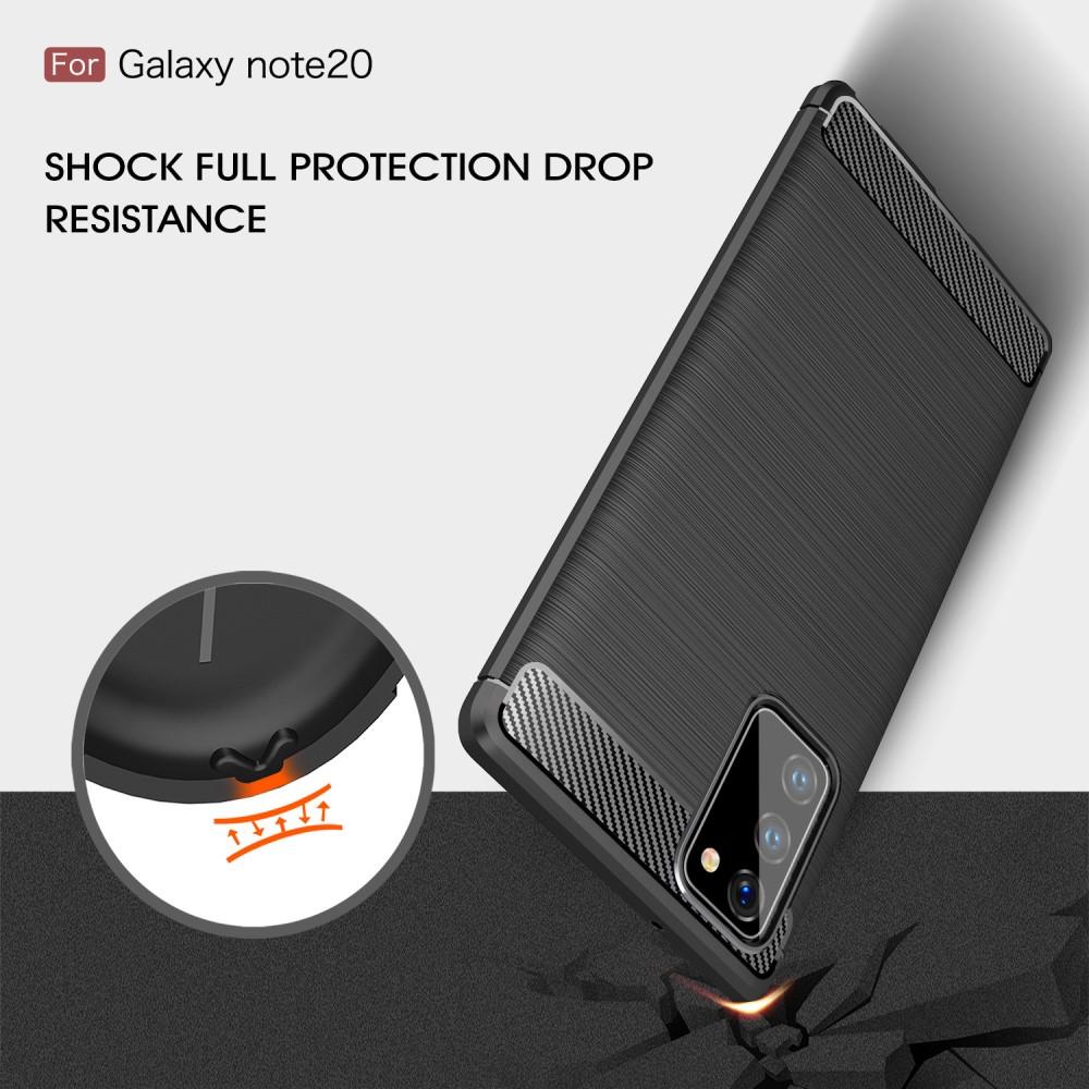 Brushed TPU Deksel Samsung Galaxy Note 20 Black