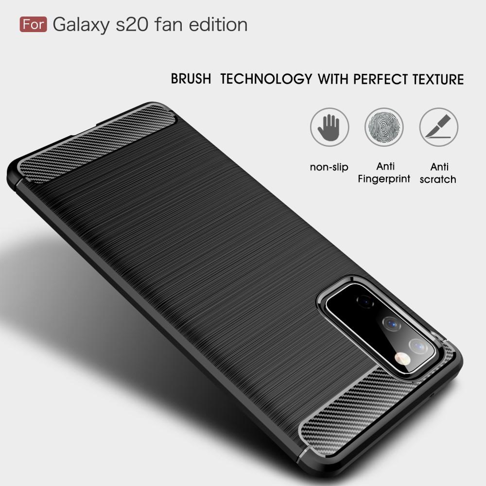 Samsung Galaxy S20 FE Deksel TPU Brushed Svart